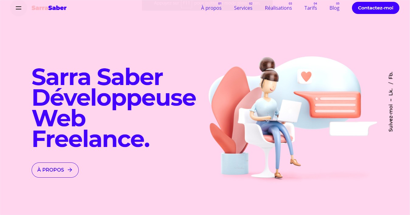 Création Site Web WordPress - Développeuse Web Freelance - Sarra Saber